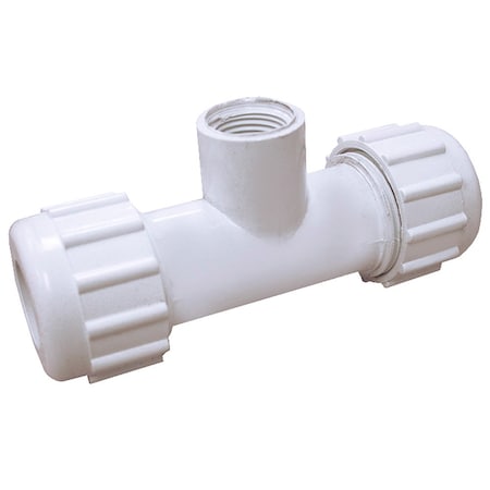 Jones Stephens 1/2in. PVC Compression Tee C17050